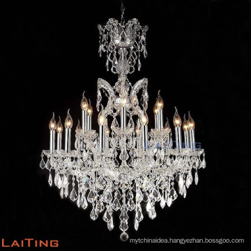 White classic iron arm crystal chandeliers